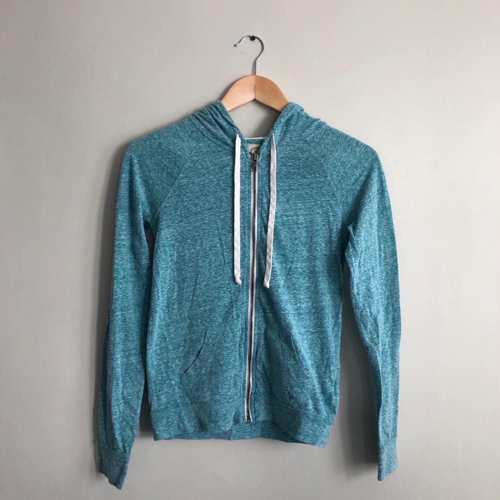 American Eagle turquoise zip-up